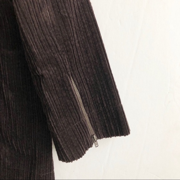 Eileen Fisher Corduroy Asymmetric Zip Coat Jacket - Picture 6 of 7